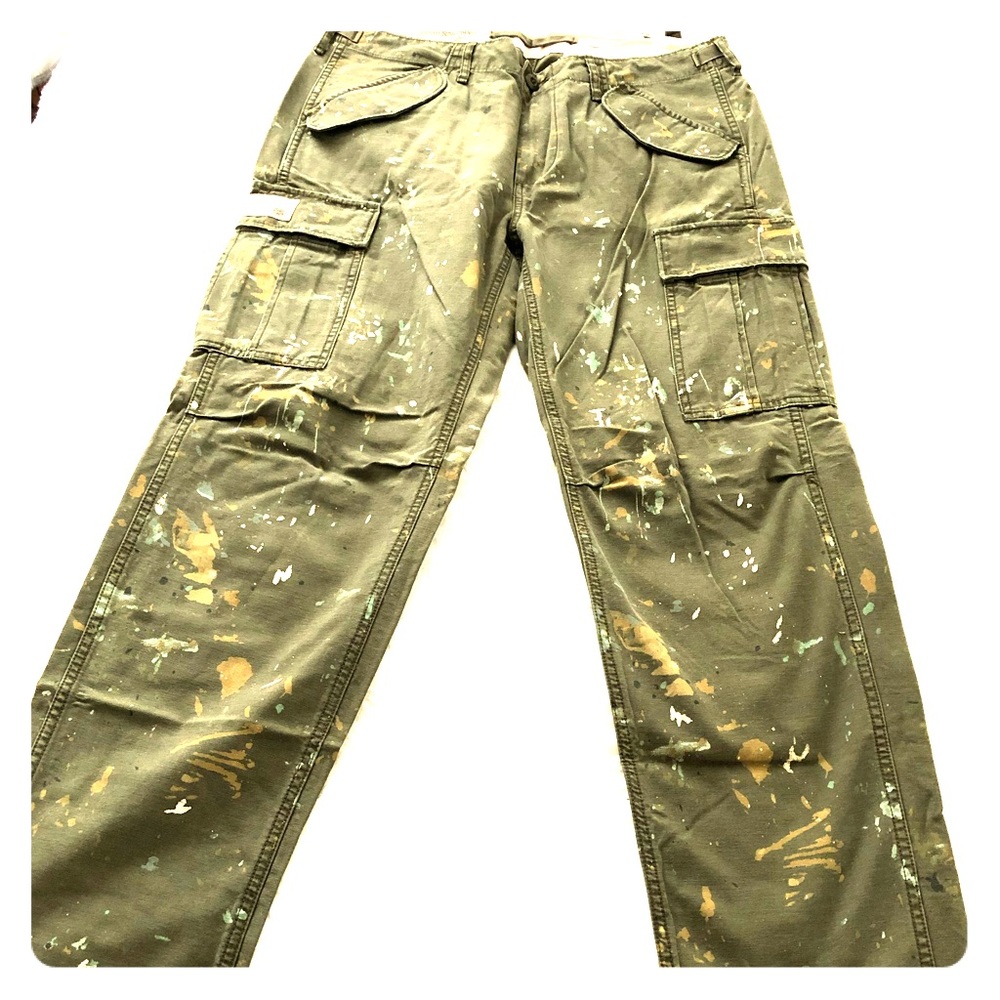 Denim & Supply Painted Cargo Pants 34x34 NWOT